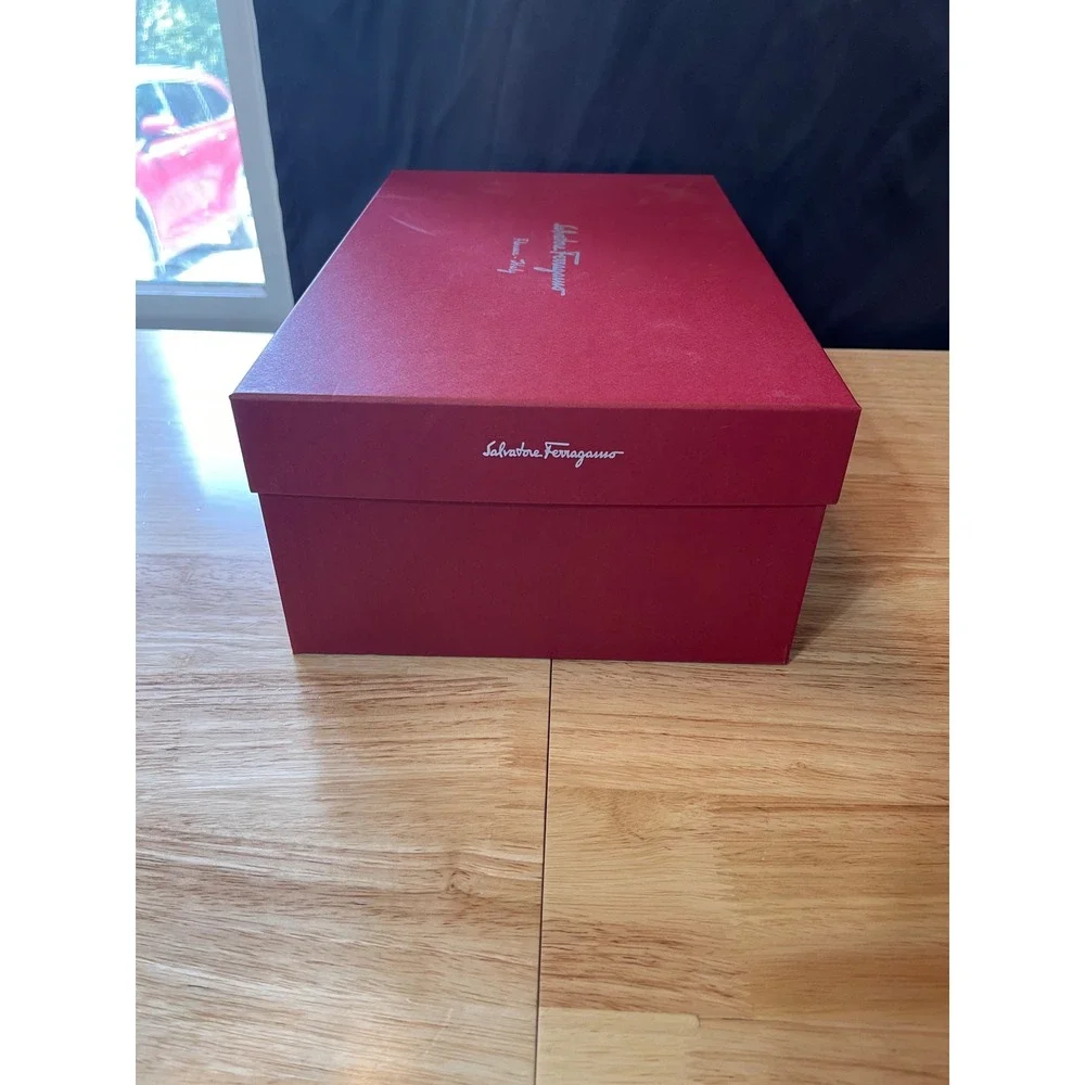 Salvatore Ferragamo Red Shoe Box EMPTY Gift Replacement Storage